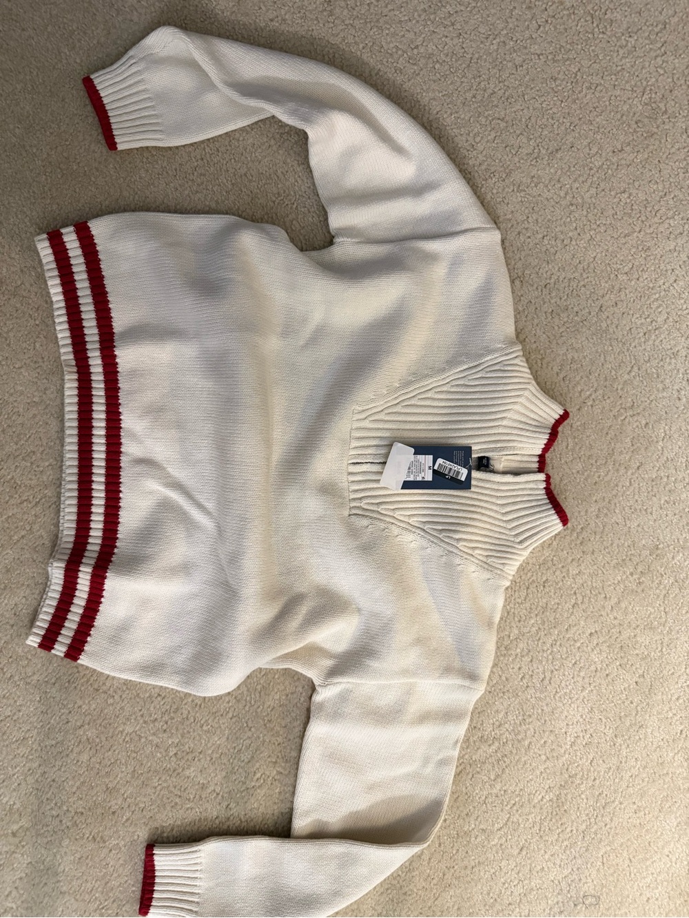 Universal thread flag quarter zip sweater size M